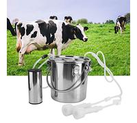 Máquina de ordeño eléctrica portátil, ordeñadora de impulsos eléctrica para el hogar de 100-240 V equipo de ordeñadora de ovejas de cabra con enchufe de la UE de 5 litros(Para vaca)