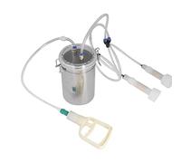 Máquina de Ordeño Manual de Ahorro Esfuerzo con una Fuerte Potencia Succión para la Extracción Leche - Botella Acero Inoxidable 2000 Ml Portátil para Uso la Granja Lechera