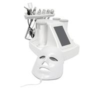 Máquina de oxígeno de agua 7 en 1, Dermabrasion Hydro Limpieza profunda Hydra Beauty Facial Care Machine con máscara LED, Hydro Dermobrasion Jet Peel pequeño dispositivo de burbuja