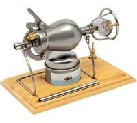 MáQuina de Palomitas de Aire Caliente, MáQuina para Hacer Palomitas MaíZ Alta PresióN, MáQuina Tradicional China para Hacer Palomitas MaíZ, CañóN Manual Acero Inoxidable(300ml)