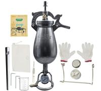 MáQuina de Palomitas de MaíZ de 1000 ml, CañóN de 304 Pulgadas, MáQuina de Aire Caliente, Se Calienta en Una Estufa de Gas, para Uso DoméStico y Comercial(1000 ML)