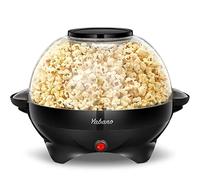 Máquina de Palomitas de Maíz de 5L Para El Hogar, 800 W, Con Azúcar Y Aceite, Placa de Calentamiento Antiadherente Extraíble, Mezclador Automático, Tapa Transparente Como Recipiente (Negro)
