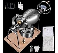 Máquina de palomitas de maíz, estilo vintage, de acero inoxidable 304, manivela manual, ideal para fiestas en casa, Navidad