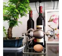 Máquina de palomitas de maíz vintage, de acero inoxidable 304 con manómetro, mini palomitas de maíz de mano con manivela manual, calentamiento lento, grande, 260 ml