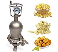 Máquina de palomitas de maíz vintage, mini popper de acero inoxidable de alta presión para el hogar, reuniones familiares y fiestas
