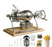 Máquina de palomitas tradicional, cañón de palomitas chino vintage, palomitero de alta presión de acero inoxidable 304 para reuniones familiares y decoración del hogar(300ml)