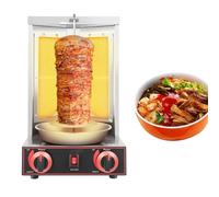 Máquina de parrilla Shawarma a gas,Parrilla vertical de acero inoxidable,Asador de pollo con asador de 360° for brochetas de carne,brochetas y asados