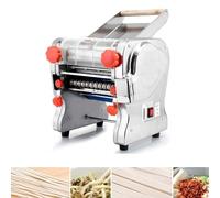 Máquina De Pasta Eléctrica 550W, Laminadora De Masa Comercial, Laminadora De Masa Acero Inoxidable Máquina Para Uso Familiar En El Hogar, Máquina Cortadora De Fideos(KnifeWidth1.5mm,180)