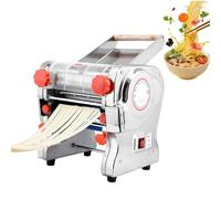 Máquina De Pasta Eléctrica 550w, Laminadora De Masa Comercial Máquina Para Hacer Pasta Fresca En Casa Acero Inoxidable Con Cubierta De Seguridad Para Fideos/empanadillas/espaguetis(200)