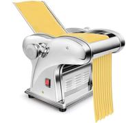 Máquina de Pasta Eléctrica Automática, Motor de Cobre 135W (5kg/h), Grosor de Masa Ajustable 0,3-4mm, Múltiples Cortadores para Pasta Casera y Masa de Dumplings y Wontons,Single Blade