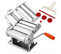 Máquina de pasta manual 3 en 1 con rodillo y cortador de pasta acero inoxidable