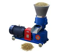 Máquina de pellets de madera con núcleo de cobre puro, motor de alimentos para perros, 4,5 kW, potente proceso de salida uniforme, 0,3 toneladas por hora