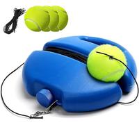 Máquina de pelota de tenis para entrenamiento de tenis individual, pelota de rebote elástica con cuerda antienredos, kit de herramientas de entrenamiento de autoestudio para principiantes (azul)