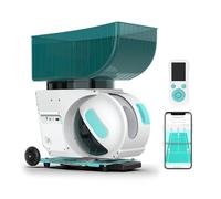 Máquina de pelotas de tenis con aplicación y control remoto, capacidad de 150 pelotas, velocidad máxima de 80 mph, más de 8 horas de resistencia, motor dual para Topspin y Backspin