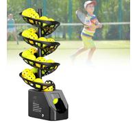 Máquina de pelotas de tenis con control remoto, capacidad de 33/28 pelotas, 11-30 BPM, trípode y lanzador recargable para práctica en solitario