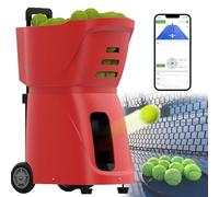 Máquina de pelotas de tenis con control remoto inteligente, alimentación automática, capacidad de más de 100 pelotas, 4-6 horas de duración de la batería