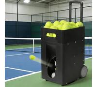 Máquina de pelotas de tenis, dispensador automático programable con control de velocidad, giro y elevación para ejercicios y práctica, capacidad de 50 pelotas