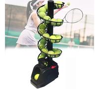 Máquina de pelotas de tenis, lanzador de pelotas de tenis portátil, capacidad para 30 pelotas, entrenamiento para un jugador, máquina de alimentación precisa y eficiente, para principiantes, niños y