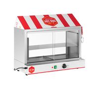 Royal Catering Asador De Salchichas Máquina Para Perritos Calientes RCHW 2500H (300 salchichas y 100 panecillos, Potencia: 2400 W, 30-110 °C)