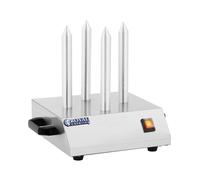Royal Catering Máquina de Perritos Calientes Hot-Dog Machine para Panecillos con 4 Pinchos RCHW-200 (200 W, 230 V, Acero inoxidable, Temperatura max. 145 °C)