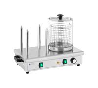 Máquina de perritos calientes - 550 W - Royal Catering - 4 barras calefactadas