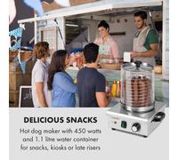Máquina de perritos calientes Wurstfabrik 450, 450W, 5 litros, 30-100°C, vidrio, acero Inoxidable