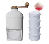 Máquina de picar hielo para el hogar, máquina de hielo picado, Máquina de picar hielo de manivela doméstica, Máquina de hielo picado con 4 moldes de hielo,