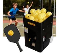 Máquina de pickleball para deportes al aire libre, aplicación/control remoto, 10-50 km/h, capacidad de más de 40 pelotas, frecuencia ajustable para principiantes, entrenamiento de club y escuela