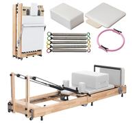 Máquina De Pilates Reformer, Cama Yoga Plegable Compacta Y Multifuncional para El Hogar, Amantes del