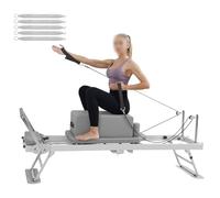 Máquina de Pilates Reformer con Caja Cuadrada y trampolín para casa y Gimnasio, soporta un Peso máximo de 330 LB (1 Unidad)