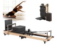 Máquina de Pilates Reformer Plegable 2024, Equipo de Pilates Plegable para Entrenamientos en Casa, Máquina de Pilates Reformer de Madera, Máquina de Pilates para Estudio, Pilates Reformer Multifu
