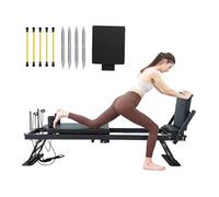 Máquina de Pilates Reformer Plegable, Máquina de Ejercicio de Pilates con Tabla de Saltar para el Hogar y el Gimnasio, Capacidad de Peso de hasta 120kg,A