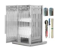 Máquina de Pinchos de Cordero, Máquina de Pinchos de Carne de Acero Inoxidable de 49 Agujeros con 100 Palos, Longitud Ajustable de 3-12 Cm, Para Cocina, Barbacoa, Camping e