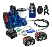 Máquina de pintar paredes airless 15MPa 550W portátil | pistola pintura eléctrica con batería extra y manguera 1,8m | techos altos, estructuras metálicas, muebles y reformas DIY sin esfuerzo