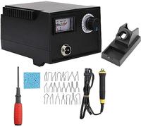 Máquina de pirograbado, temperatura ajustable, soldador eléctrico, herramienta de pluma, kit de quema de madera con 23 puntas de pluma de pirograbado for tallado de madera, soldadura en relieve