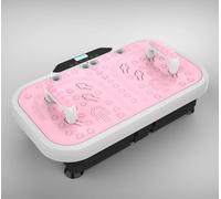 Máquina de placa de vibración para entrenamiento de cuerpo completo con velocidad ajustable y barras de flexiones extraíbles, ideal para fitness en casa