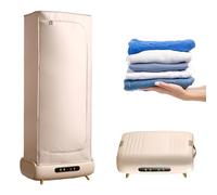 Máquina de planchado vertical automática plegable - Vaporizador de prendas colgantes con control remoto, secador eléctrico portátil para apartamento y viaje