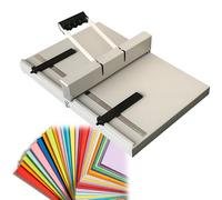 Máquina de plegado manual con escalas transparentes y topes de posicionamiento para papel y tarjetas