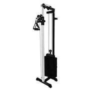 Máquina de Poleas de Pared para Entrenamiento de Fuerza en Casa | Bloque de Pesas 80 kg | Poleas de Nylon Suaves | Altura Ajustable | Incluye Barra Jalón, Barra Recta, Cuerda y Correa Tobillo