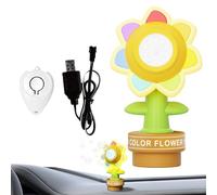 Máquina de Pompas de Flor | Divertido Girasol Oscilante para Coche | Máquina de Burbujas con Mando a Distancia USB Recargable para Jardín Playa Piscina Exterior Camping Halloween Pascua Parque