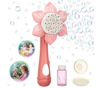 Máquina de pompas de jabón para niños, con ventilador, máquina de burbujas con líquido de burbujas, barra de burbujas para interior y exterior, cumpleaños, boda, fiesta, regalo (rosa)