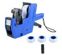 Máquina de precios, fabricante de etiquetas numéricas de precios de 8 dígitos con 3 rollos de papel de etiquetas 2 ruedas de tinta Kit de pistola de marcado de precios para