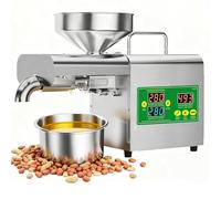 Máquina de prensa de aceite, 820 W, doble extracción en frío y caliente, fabricante de aceite de semillas y nueces recién exprimidas para cocina doméstica, 110 V