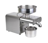 Máquina de prensa de aceite automática comercial de 1500 W, extractor de aceite de acero inoxidable para prensa fría/caliente, extractor de aceite de grado alimenticio