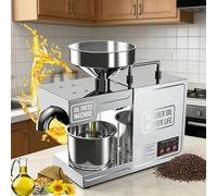 Máquina de prensa de aceite automática comercial, extractor de aceite de prensa fría y caliente de 820 W para semillas de oliva, fabricante de aceite de acero inoxidable fácil de limpiar