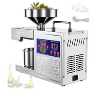 Máquina de prensa de aceite de 820 W, extractor automático de aceite, prensa fría y caliente, acero inoxidable, para uso doméstico o comercial