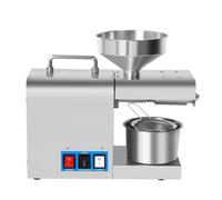 Máquina de prensa de aceite Extracción Extractor de nueces Extractor automático eléctrico de acero inoxidable termostático Aceitunas de sésamo Hogar comercial