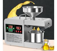 Máquina de prensa de aceite, extractor de semillas de nueces de acero inoxidable 304, 820 W, para uso doméstico y comercial