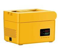 Máquina de prensa de aceite, máquina automática de aceite de 600 W con control digital, diseño plegable, prensa fría y caliente para cocinar en casa, fácil de usar, eficiente y compacta