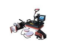 máquina de prensa de calor, 6 en 1 Combo Machina de calor Sublimación Presiona Impresora máquina transferencia digital for la camiseta Taza Tape